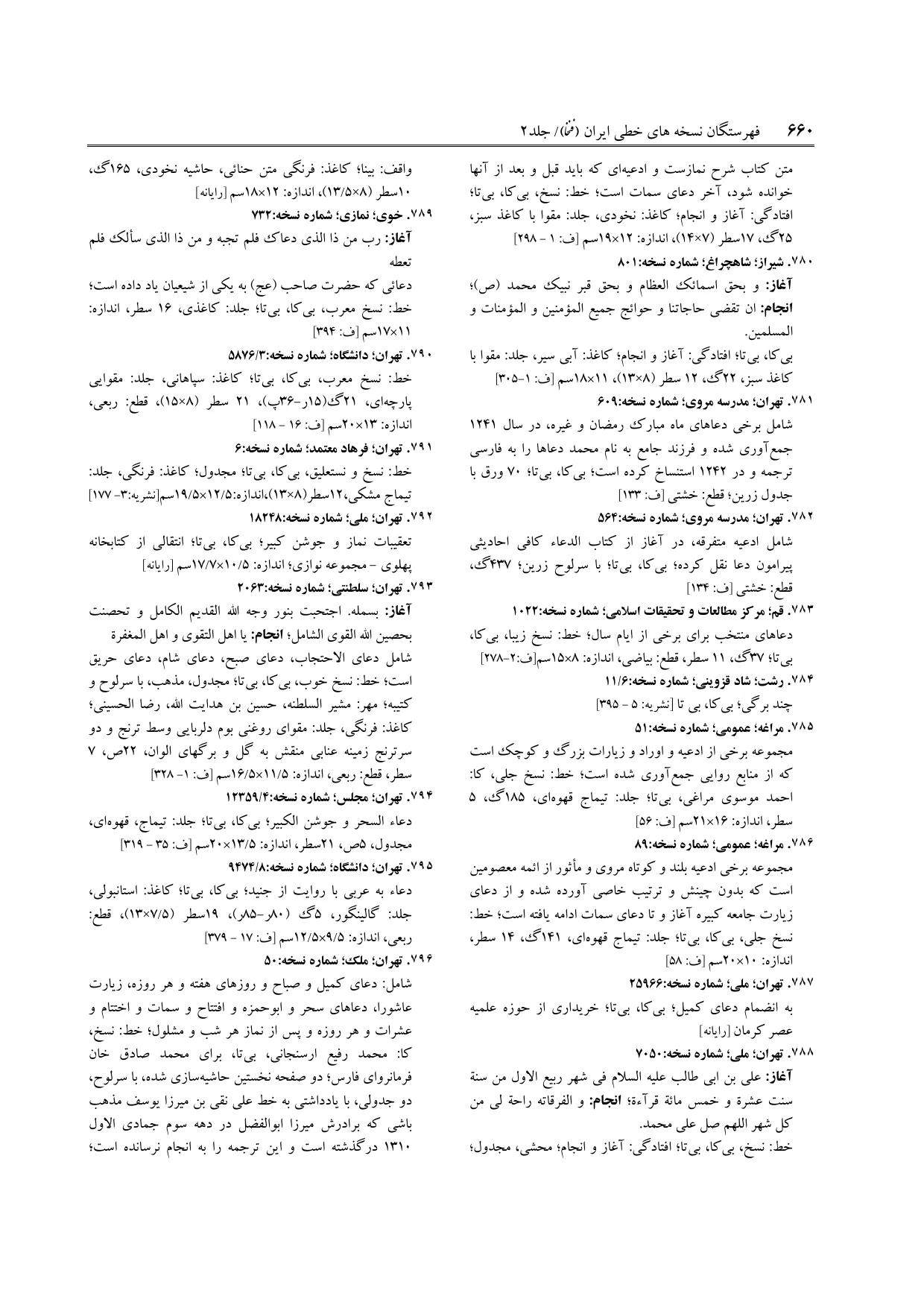برگه‌ی ج ۲، ص ۶۶۰، ردیف ۷۸۱ در فنخا