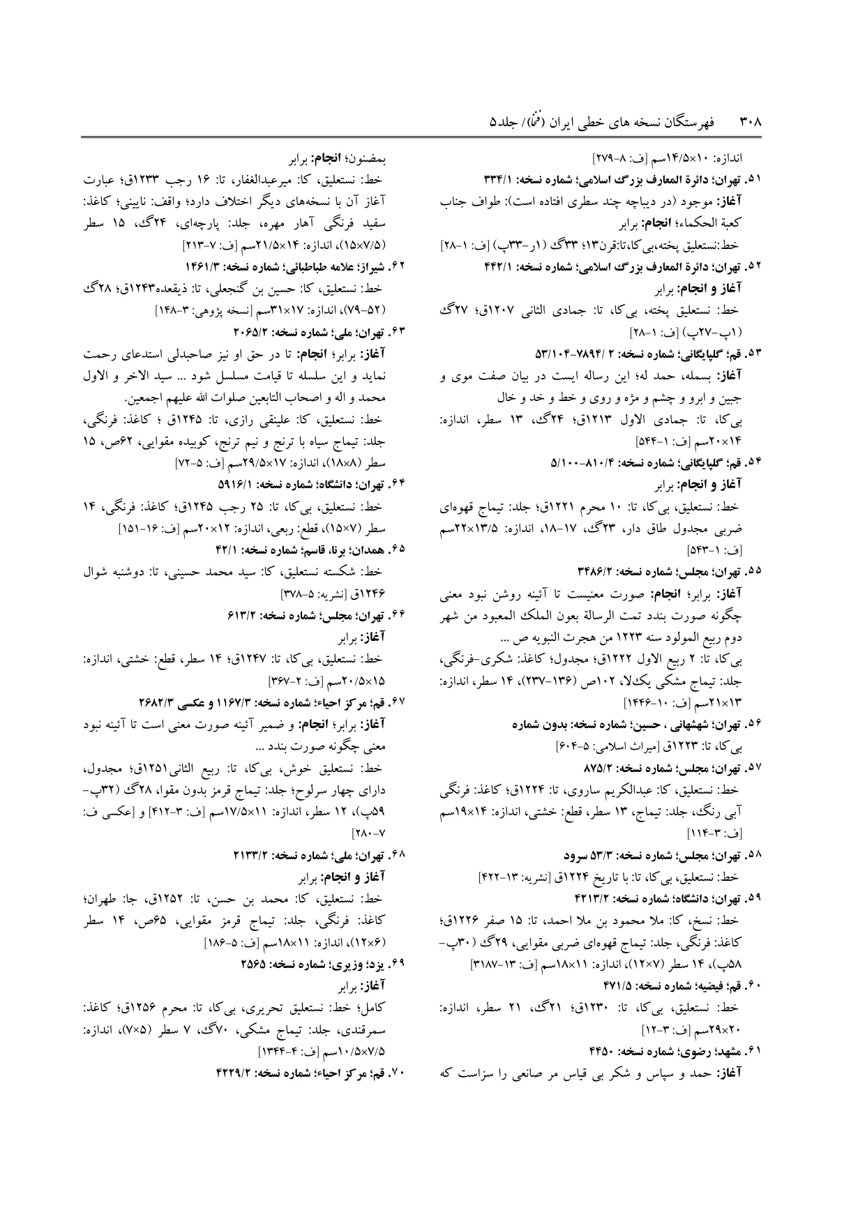 برگه‌ی فنخا، ج ۵، ص ۳۰۸، ردیف ۵۲
