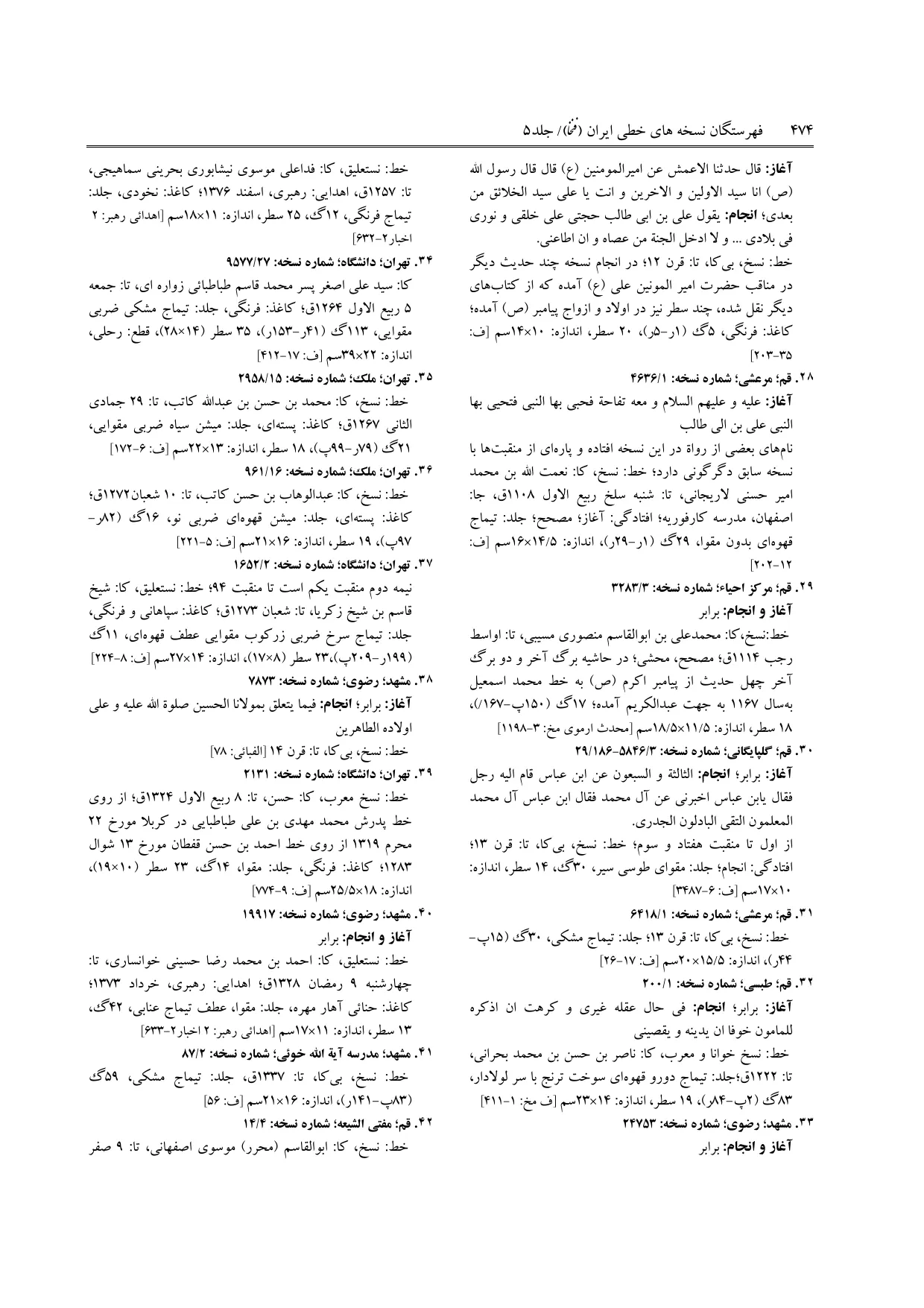 برگه‌ی فنخا، ج ۵، ص ۴۷۴، ردیف ۴۰
