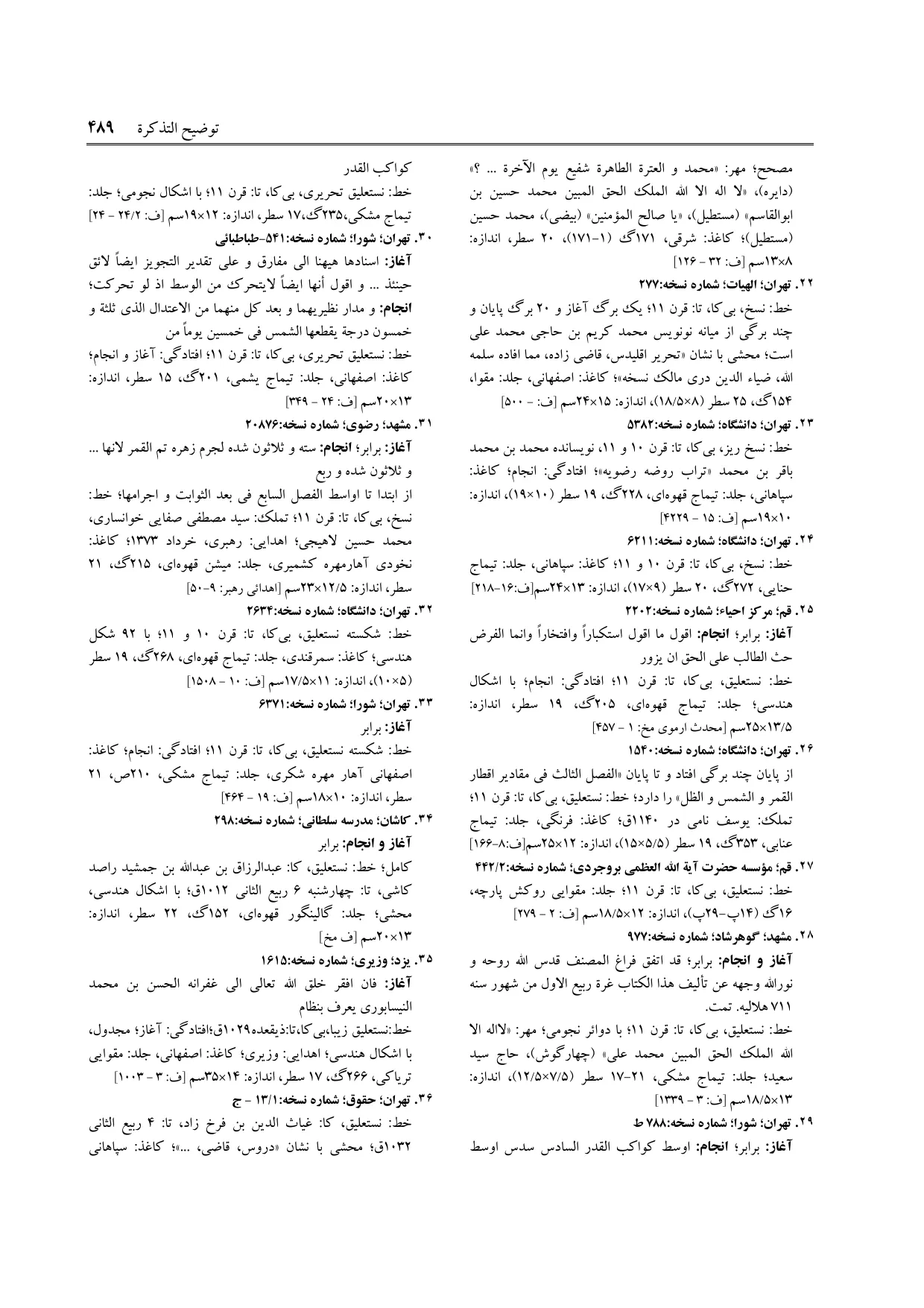 برگه‌ی فنخا، ج ۹، ص ۴۸۹، ردیف ۳۳