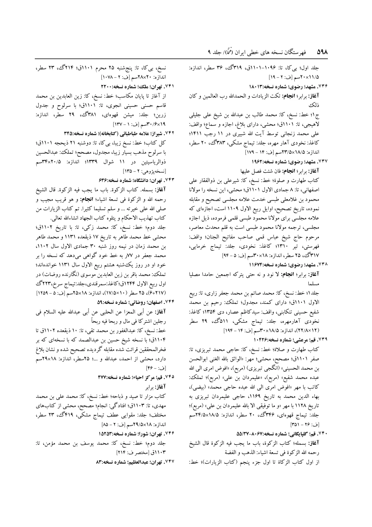 برگه‌ی فنخا، ج ۹، ص ۵۹۸، ردیف ۷۴۲