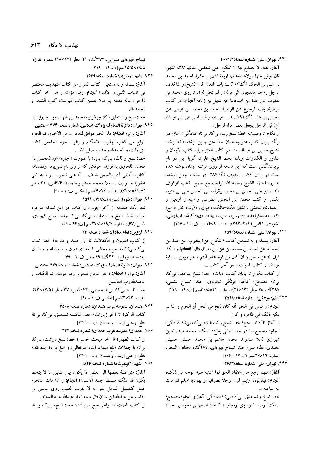 برگه‌ی ج ۹، ص ۶۱۳، ردیف ۹۶۳ در فنخا