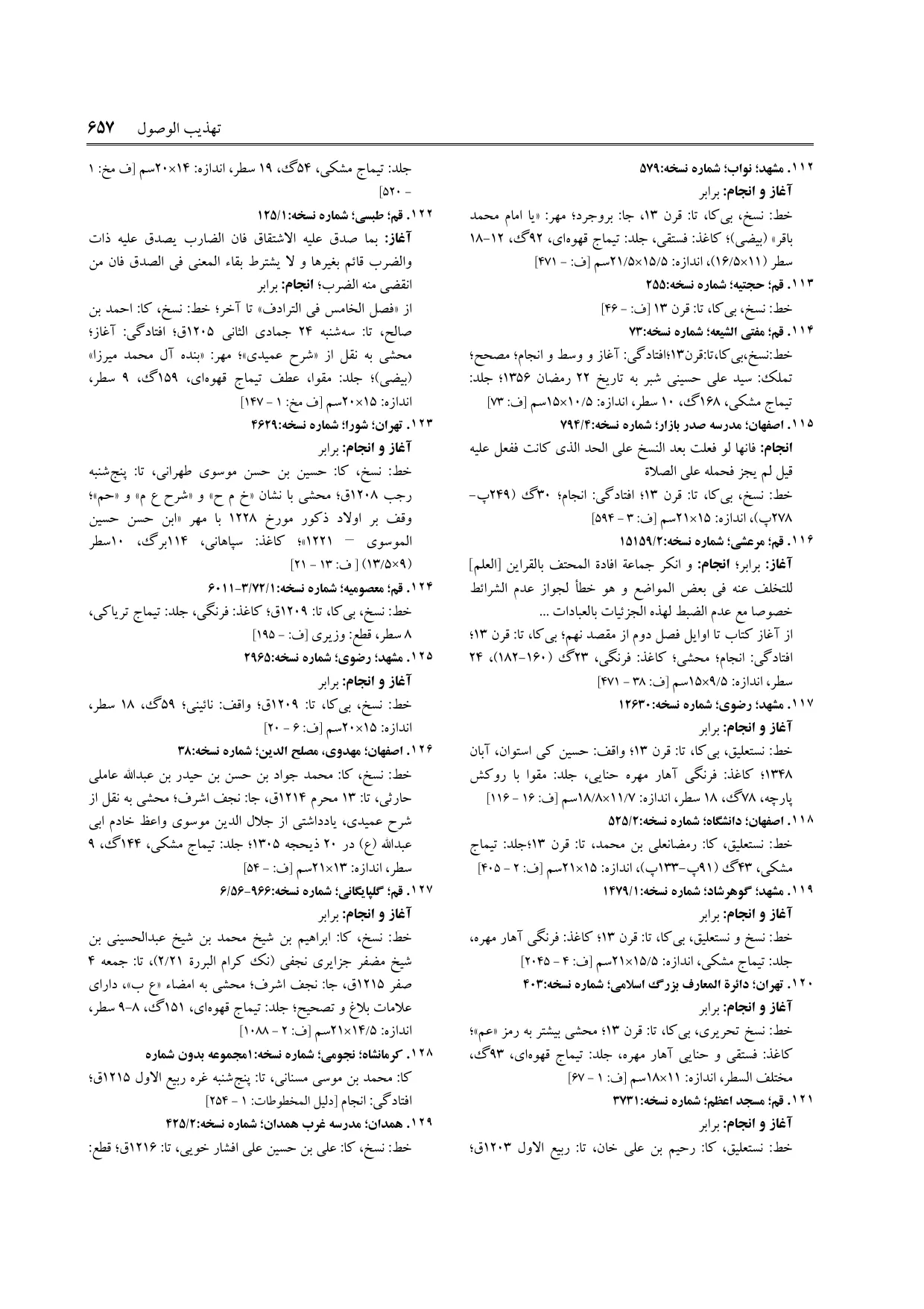 برگه‌ی فنخا، ج ۹، ص ۶۵۷، ردیف ۱۲۰