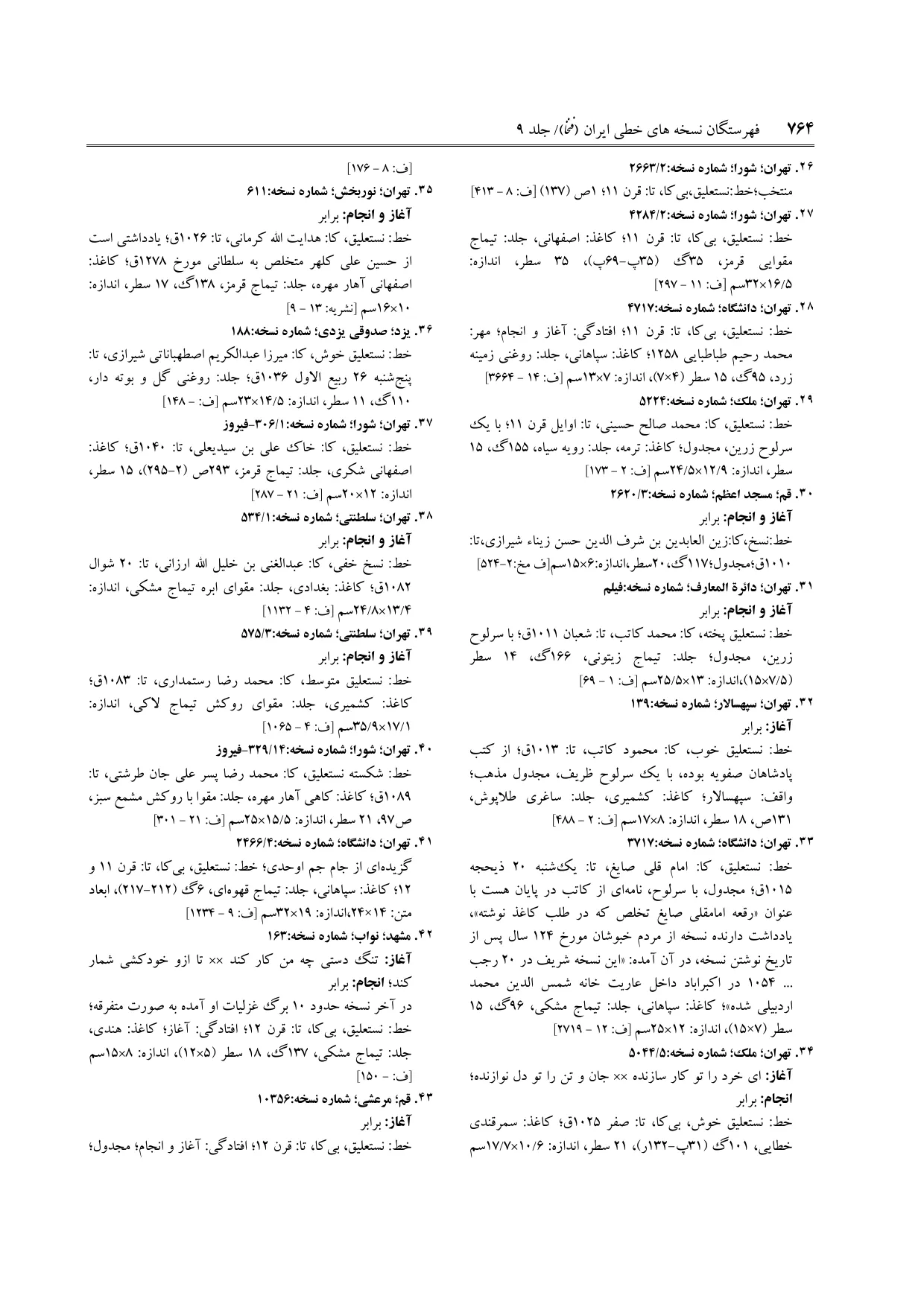 برگه‌ی فنخا، ج ۹، ص ۷۶۴، ردیف ۴۰