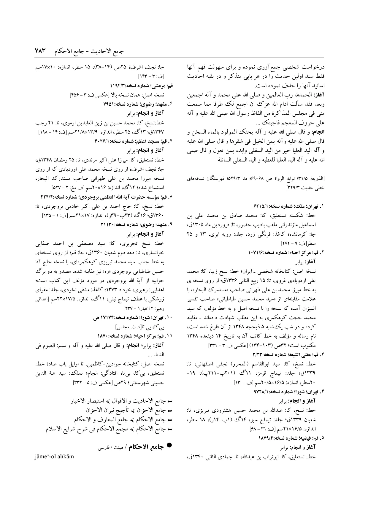 برگه‌ی ج ۹، ص ۷۸۳، ردیف ۴ در فنخا
