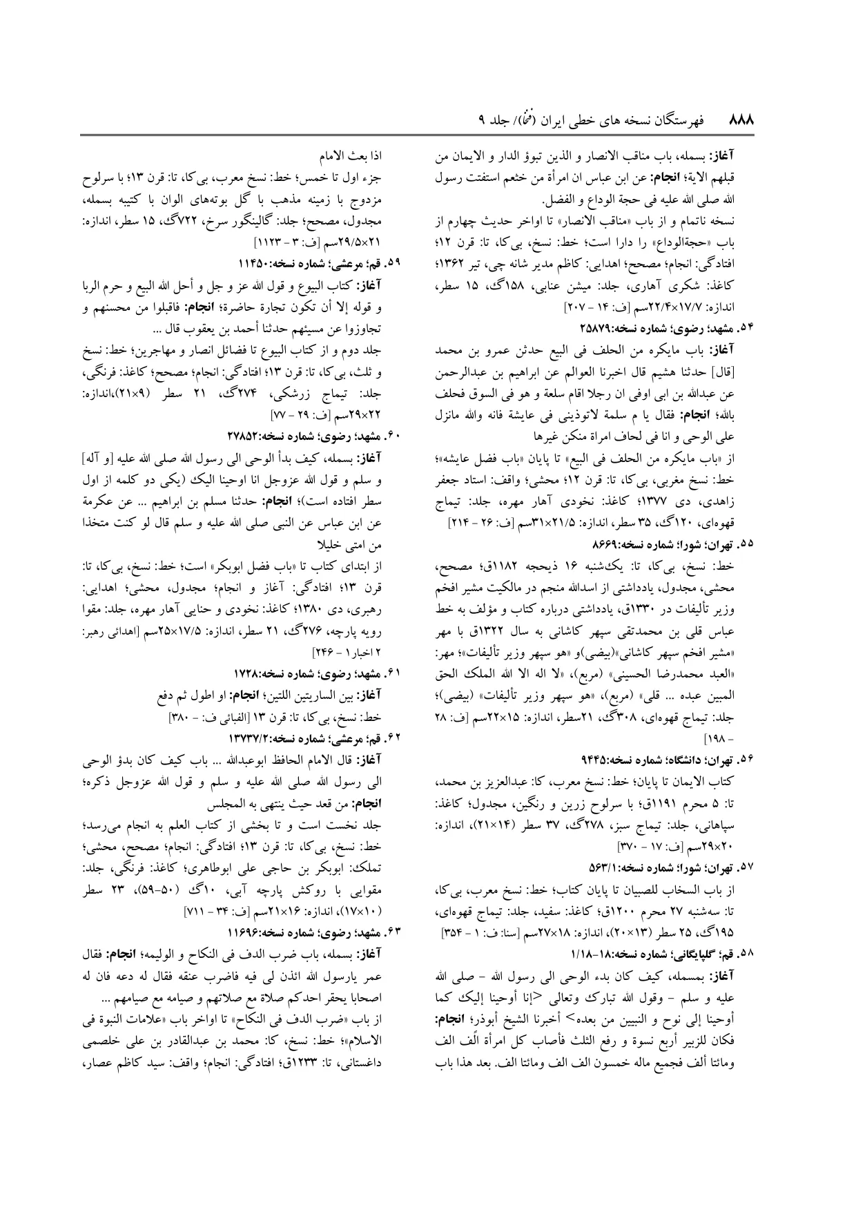 برگه‌ی فنخا، ج ۹، ص ۸۸۸، ردیف ۵۷