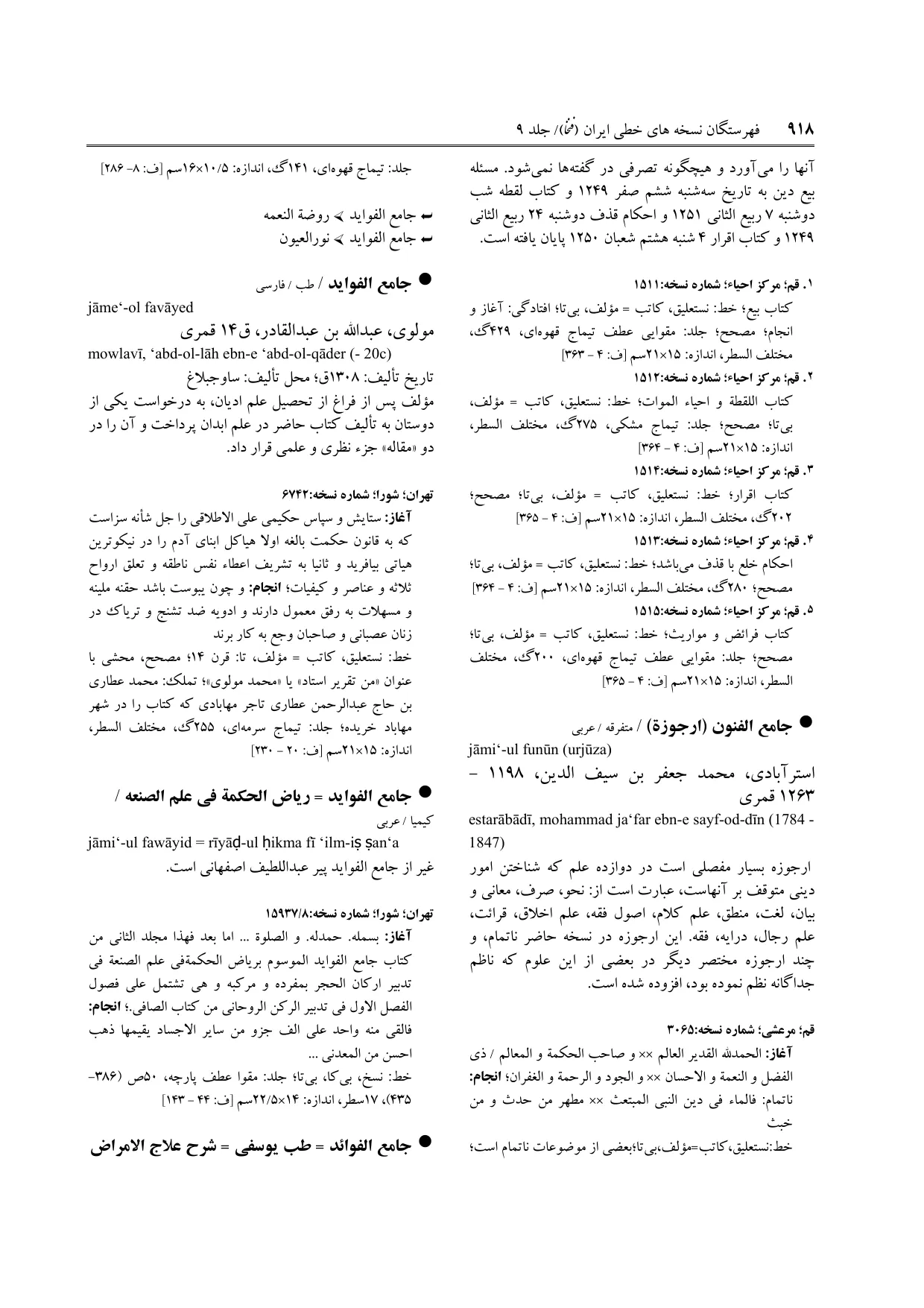 برگه‌ی ج ۹، ص ۹۱۸، ردیف ۱ در فنخا