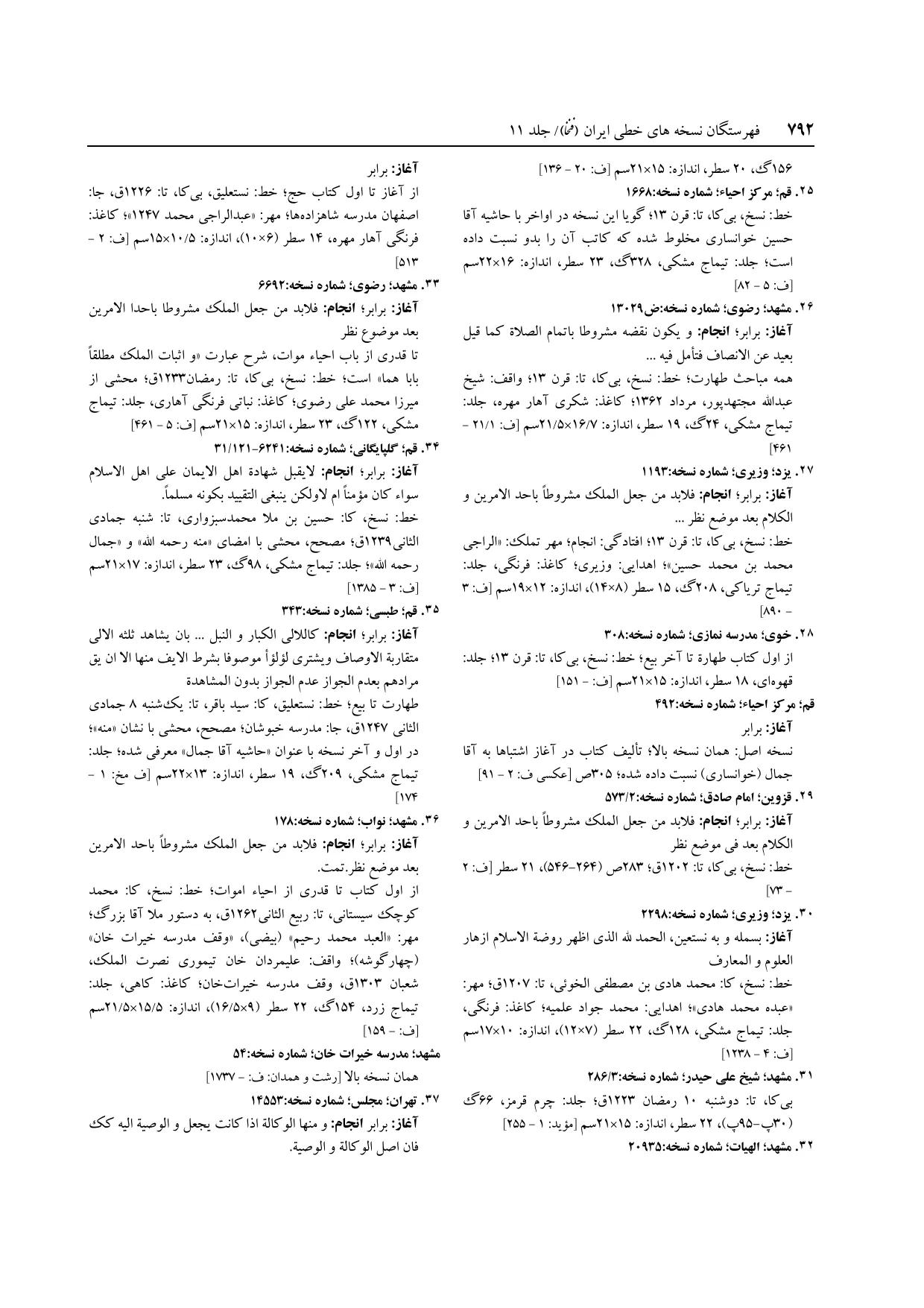 برگه‌ی ج ۱۱، ص ۷۹۲، ردیف ۲۸ در فنخا
