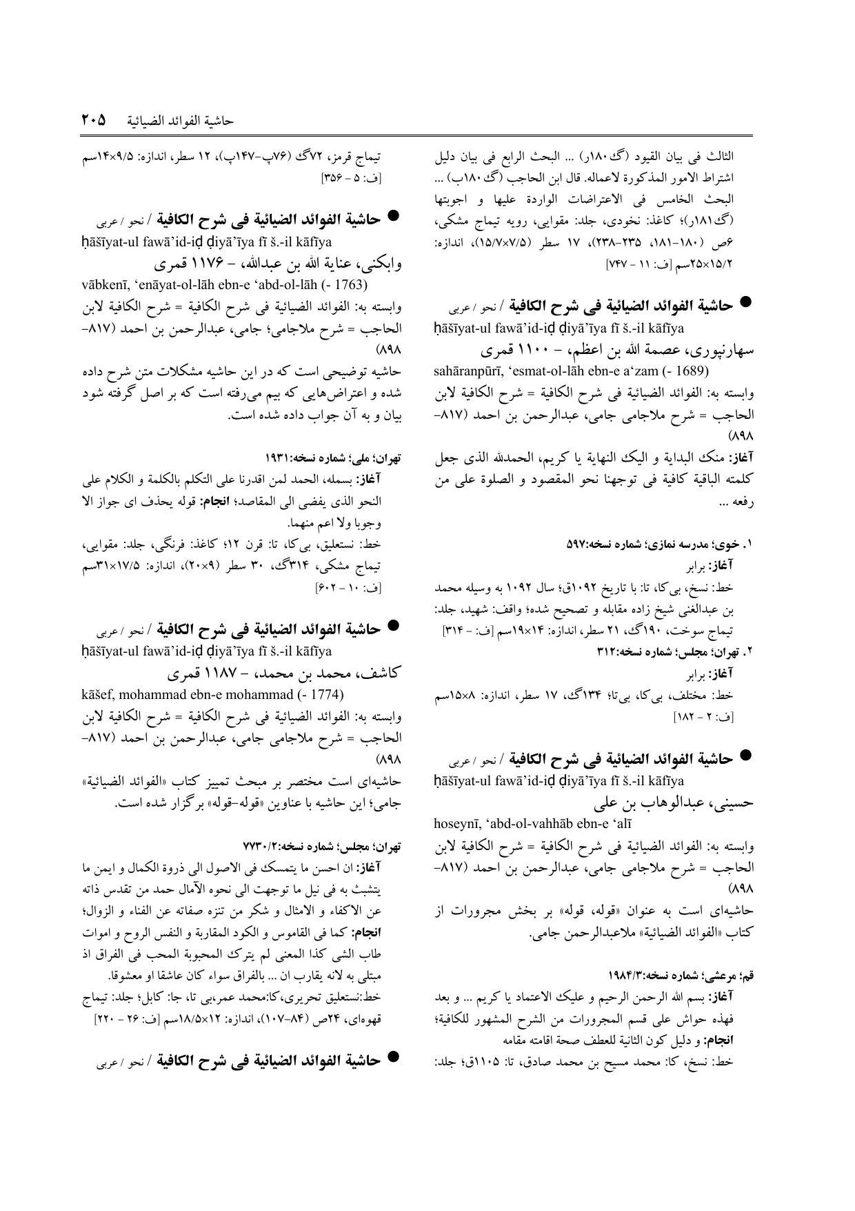 برگه‌ی ج ۱۲، ص ۲۰۵، ردیف ۱ در فنخا