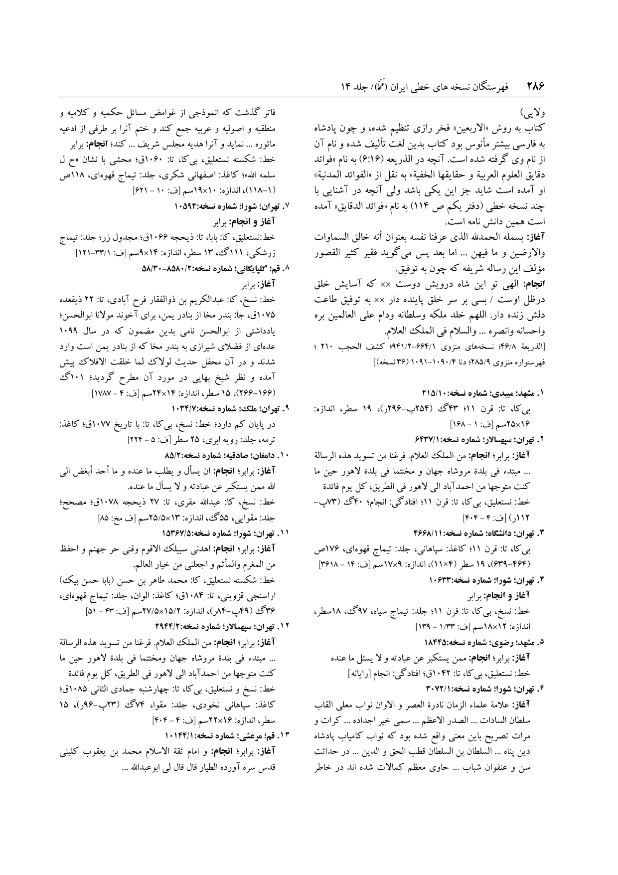 برگه‌ی فنخا، ج ۱۴، ص ۲۸۶، ردیف ۶