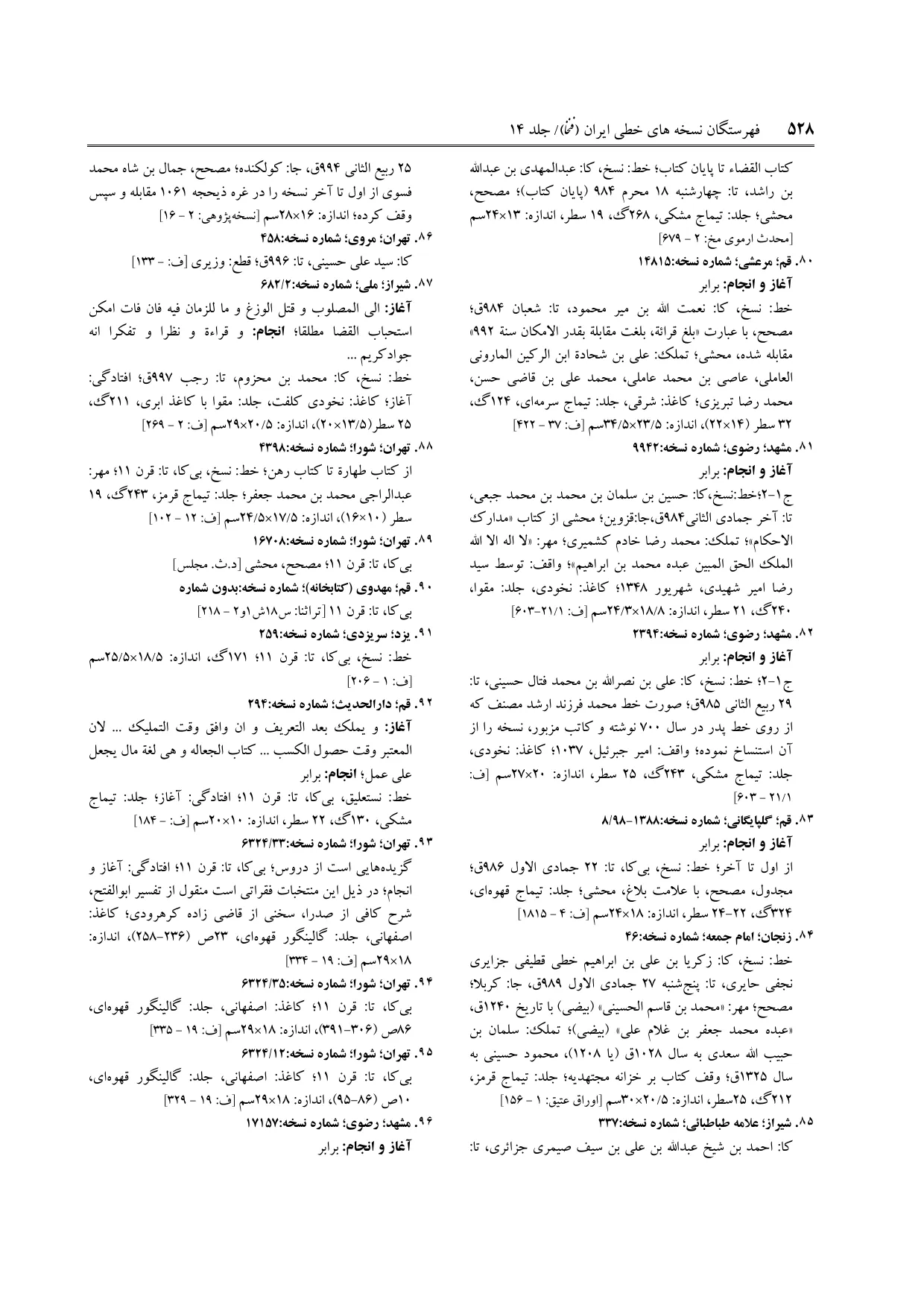 برگه‌ی فنخا، ج ۱۴، ص ۵۲۸، ردیف ۹۶