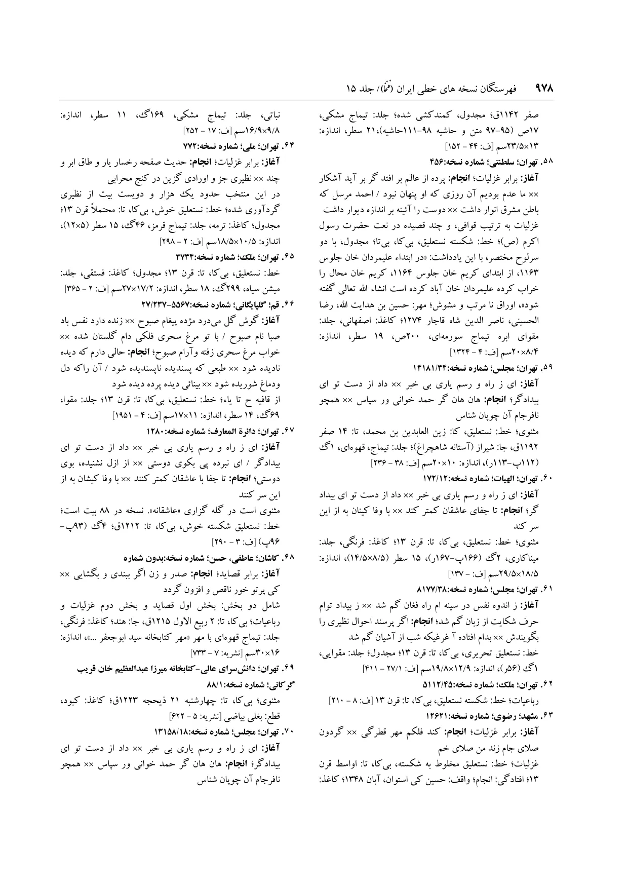 برگه‌ی ج ۱۵، ص ۹۷۸، ردیف ۶۹ در فنخا