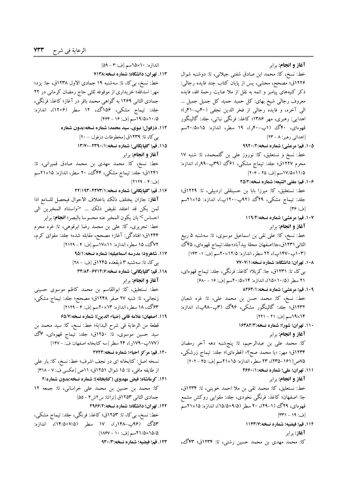 برگه‌ی ج ۱۶، ص ۷۳۳، ردیف ۱۱۰ در فنخا