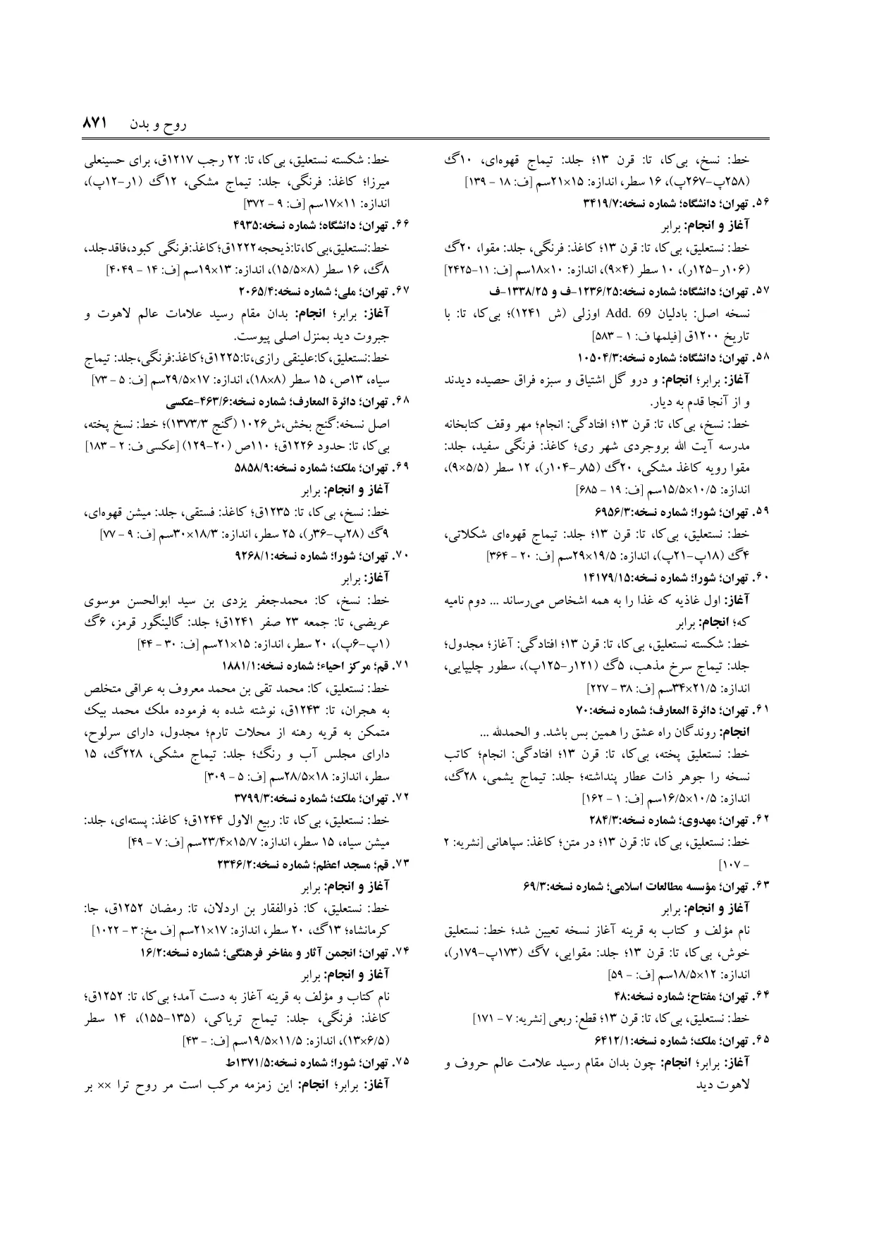 برگه‌ی ج ۱۶، ص ۸۷۱، ردیف ۶۰ در فنخا