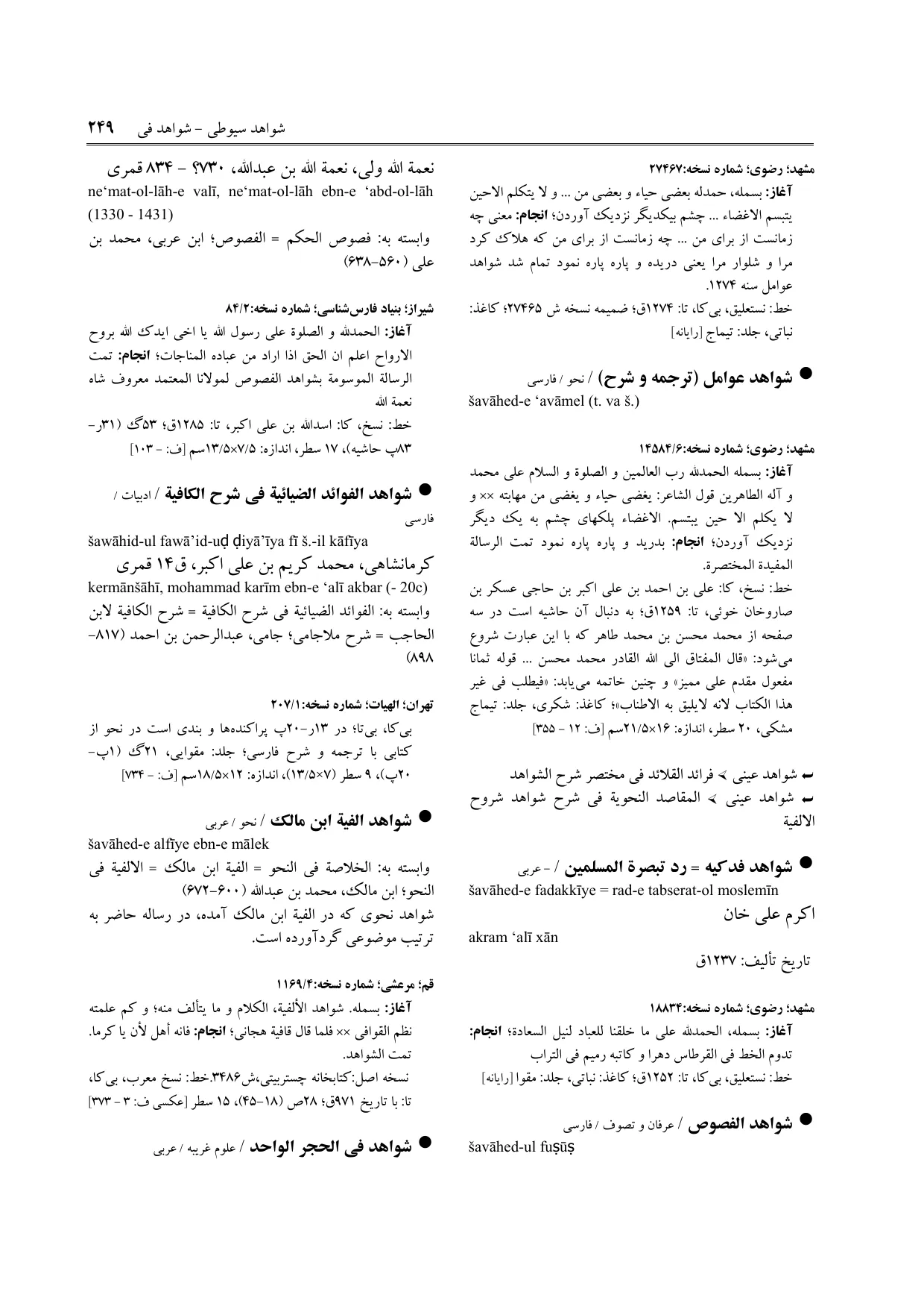 برگه‌ی ج ۲۱، ص ۲۴۹، ردیف ۱ در فنخا