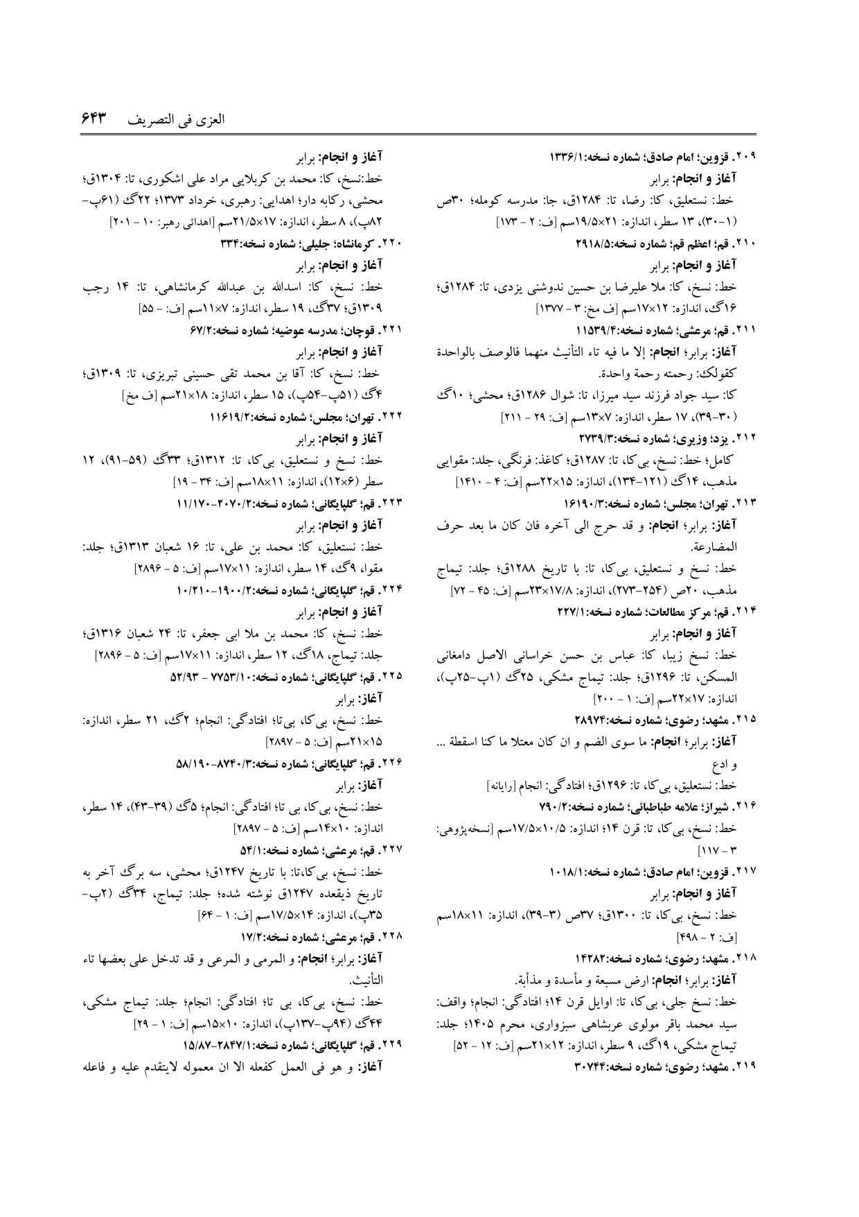 برگه‌ی فنخا، ج ۲۲، ص ۶۴۳، ردیف ۲۱۰