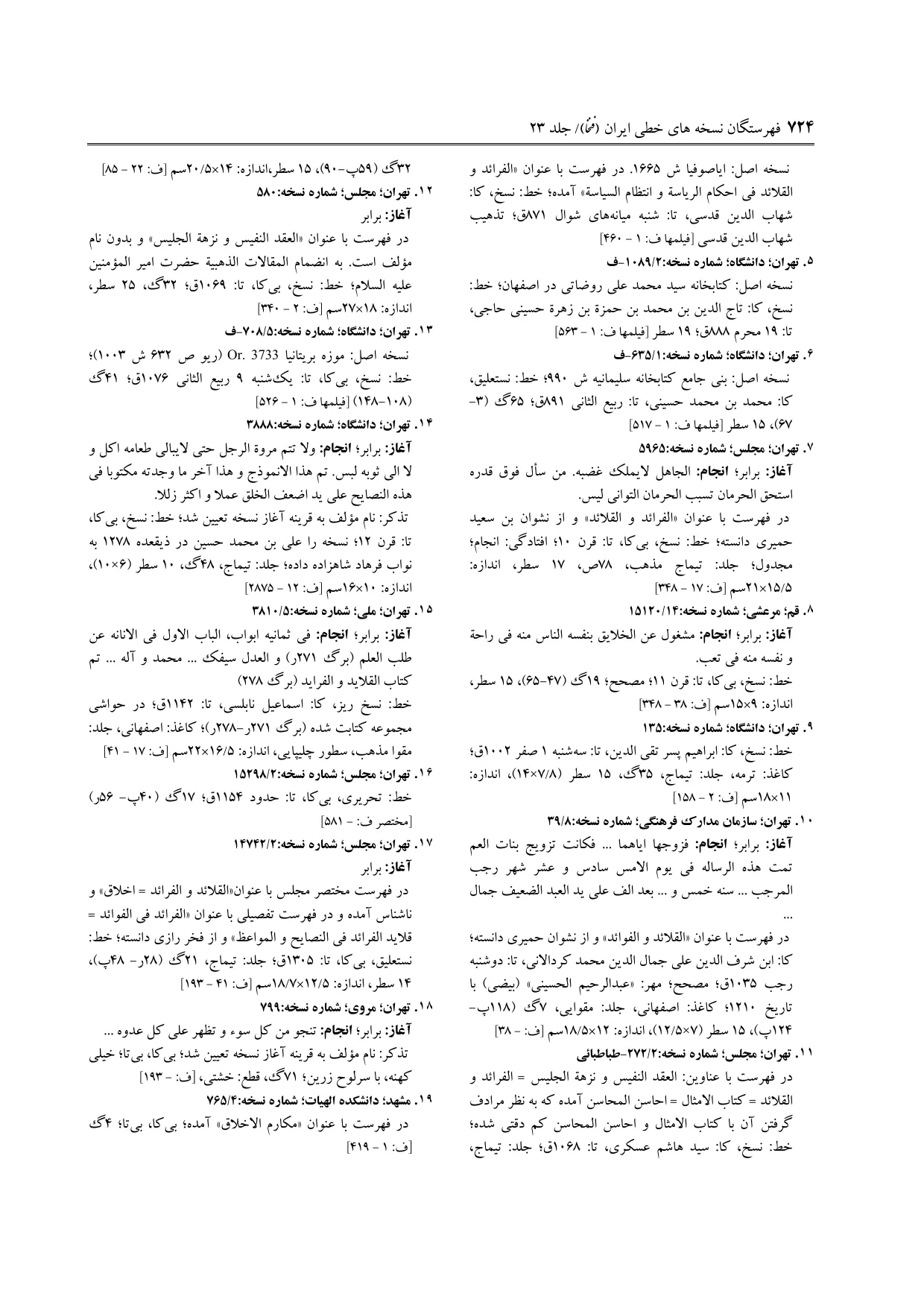 برگه‌ی فنخا، ج ۲۳، ص ۷۲۴، ردیف ۱۹