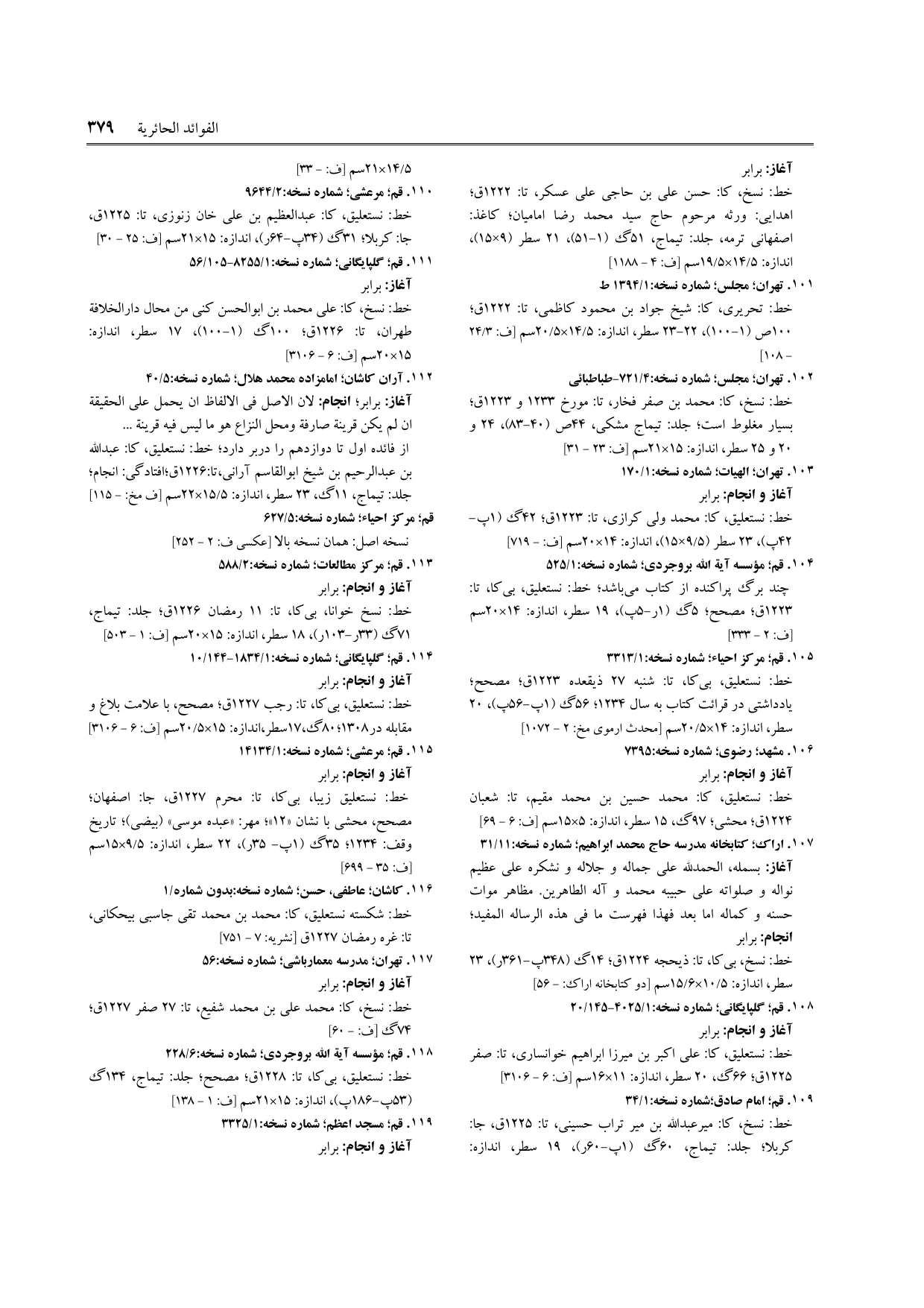 برگه‌ی ج ۲۴، ص ۳۷۹، ردیف ۱۱۲ در فنخا