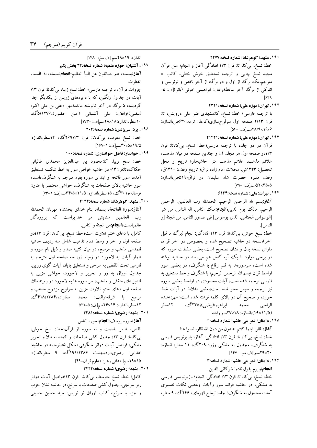 برگه‌ی ج ۲۵، ص ۳۷، ردیف ۱۹۹ در فنخا