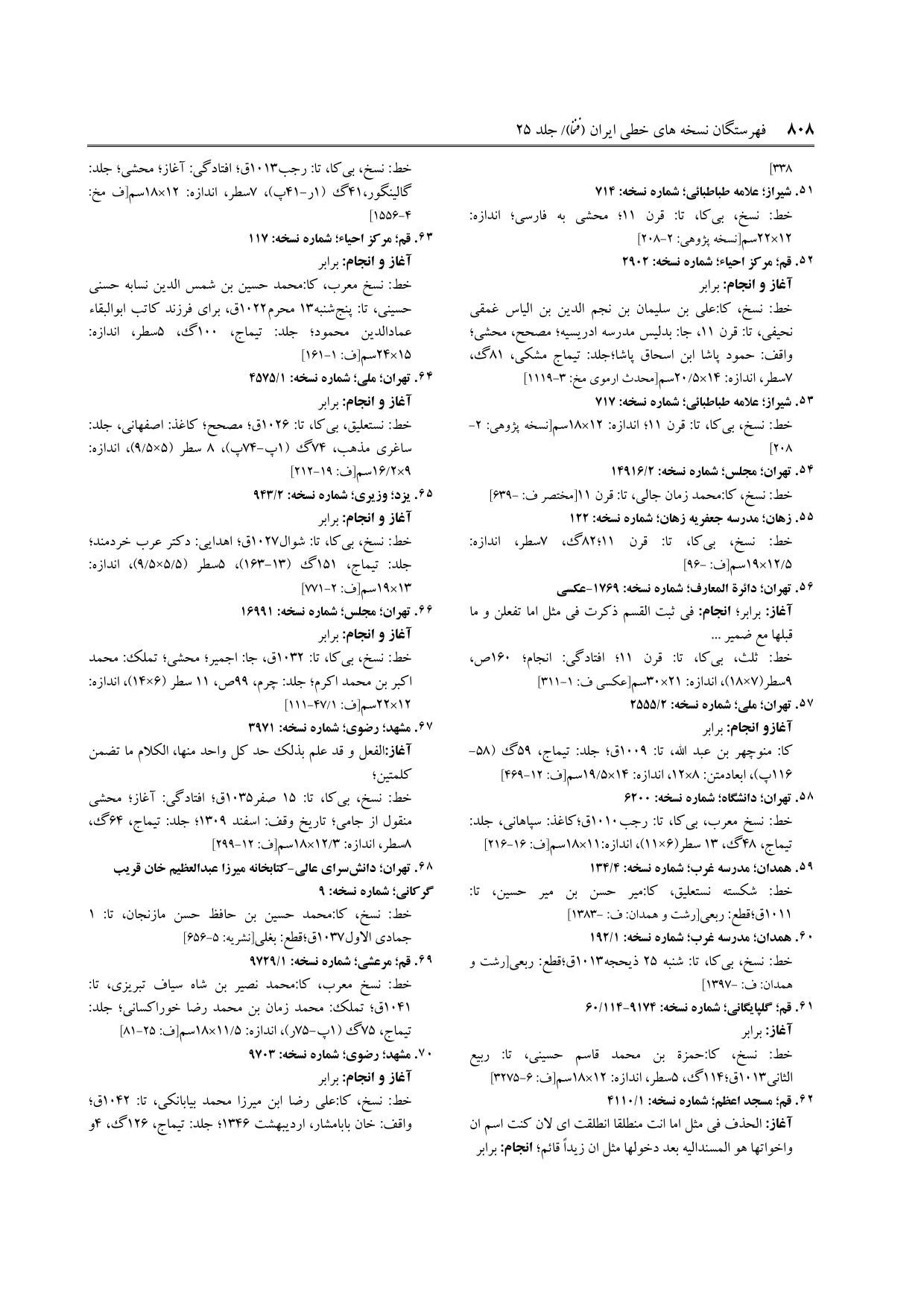 برگه‌ی ج ۲۵، ص ۸۰۸، ردیف ۶۸ در فنخا