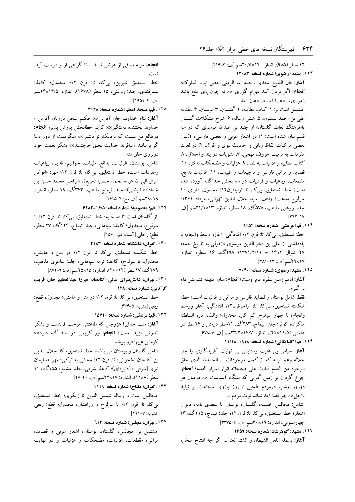 برگه‌ی ج ۲۶، ص ۶۲۴، ردیف ۱۳۱ در فنخا
