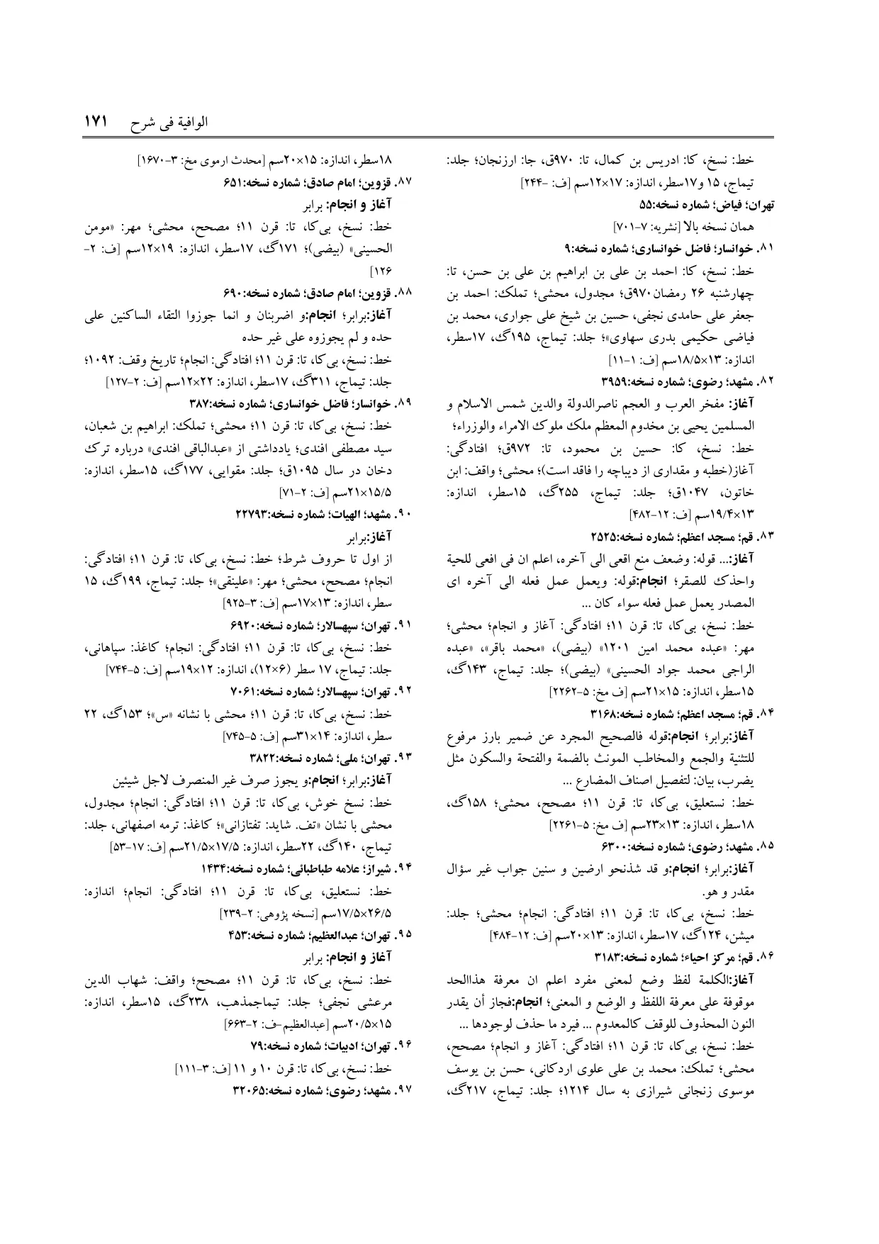 برگه‌ی ج ۳۴، ص ۱۷۱، ردیف ۸۱ در فنخا